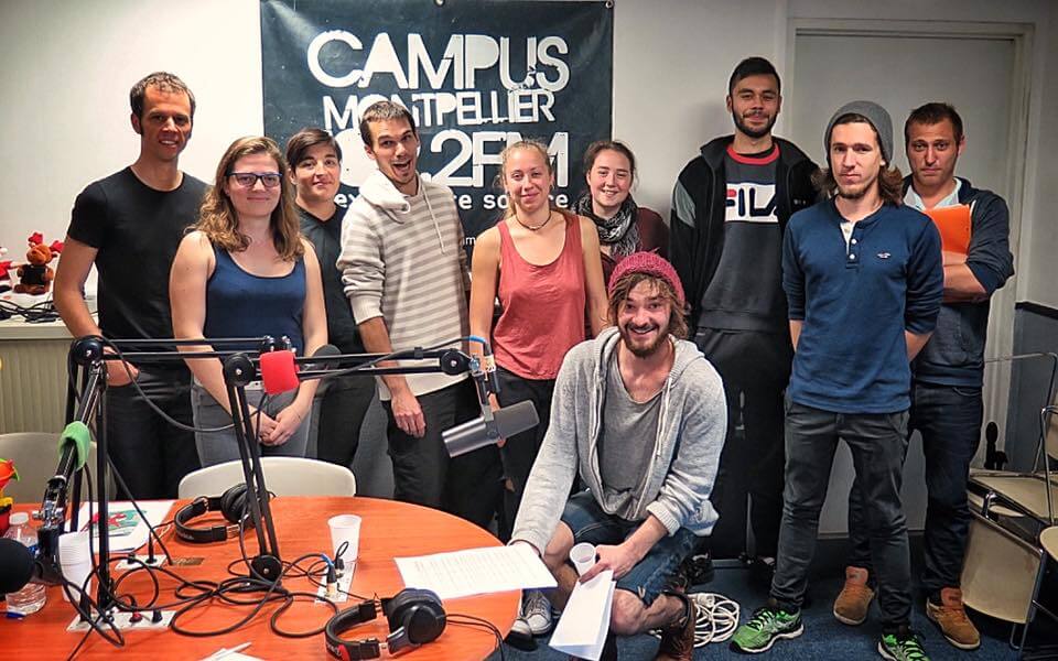 élèves de Pôle Sup Nature et les animateurs de Radio Campus